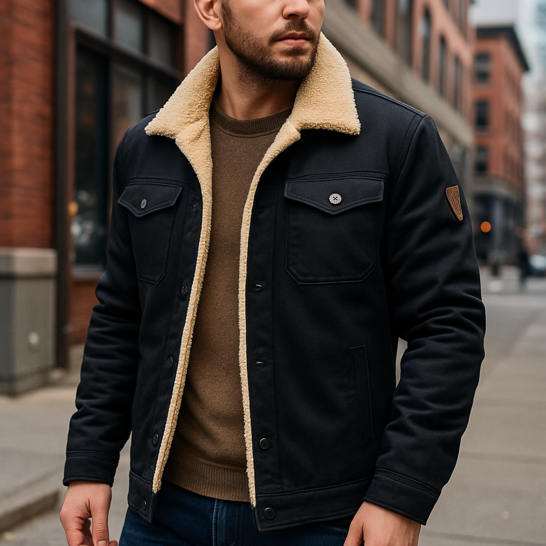 Winter Bomberjacke mit Fleece-Futter & Taschen – NordHaven Coat