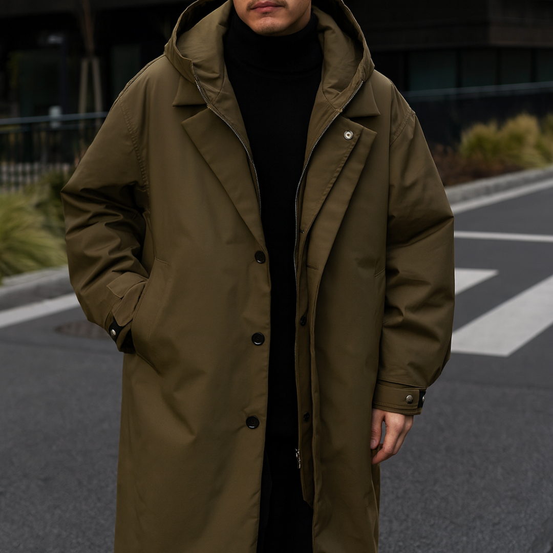 Wind- & Wasserdichte Herbstjacke mit Kapuze – StormGuard Coat