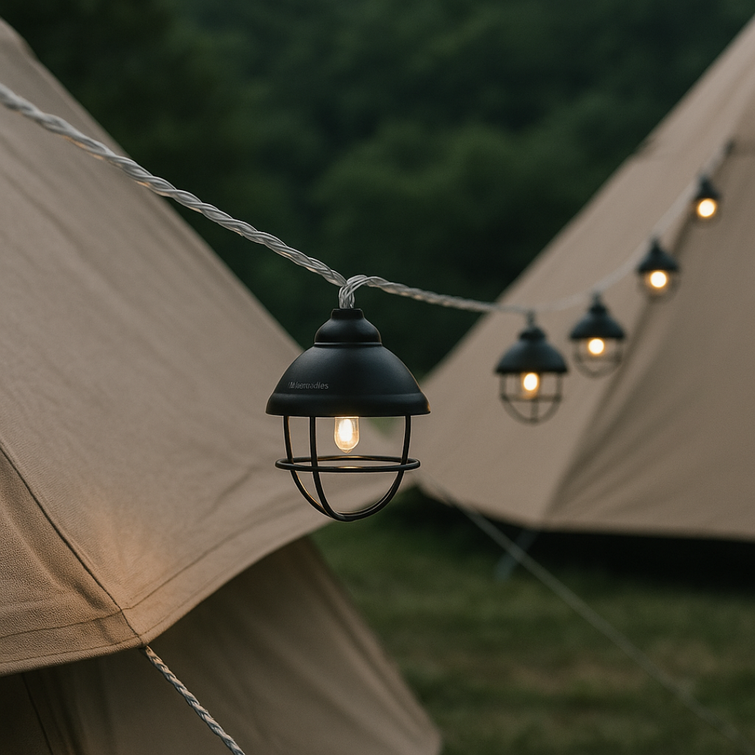 LED Zelt-Lichterkette 170 cm wasserdicht batteriebetrieben – CampGlow