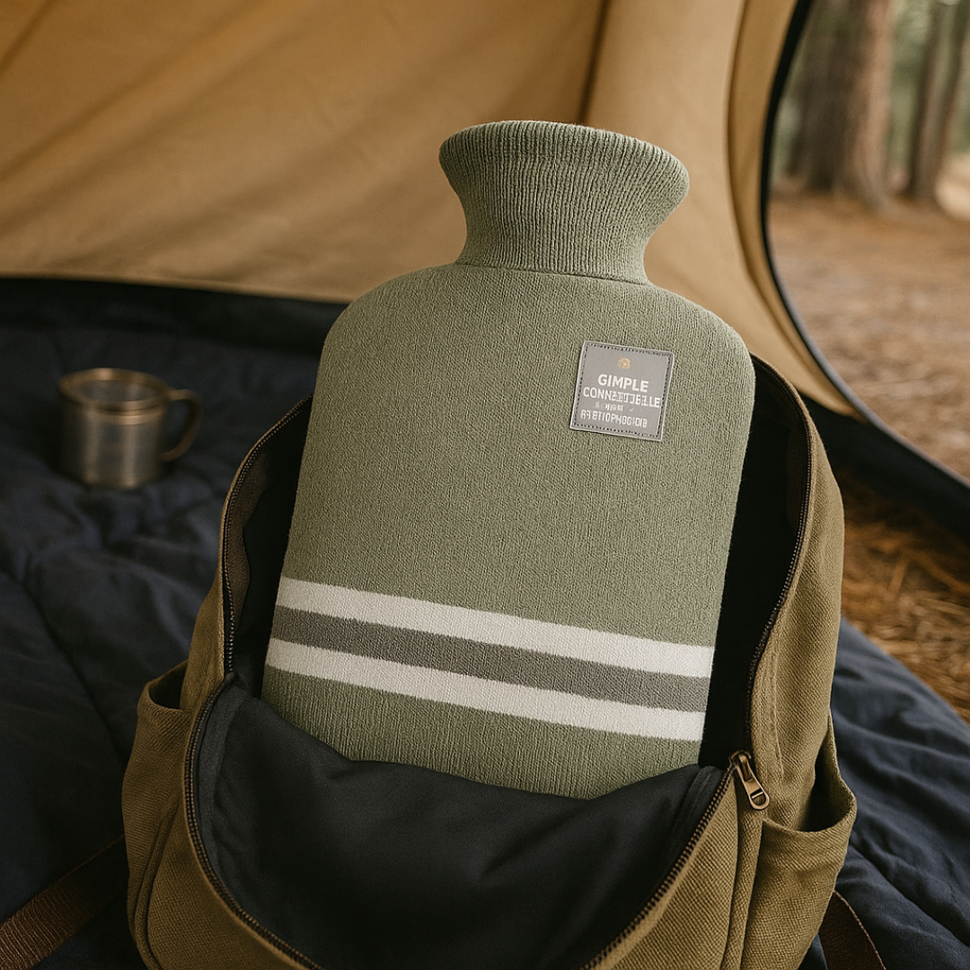 Wärmflasche 2000 ml mit Strickbezug – ThermoComfort