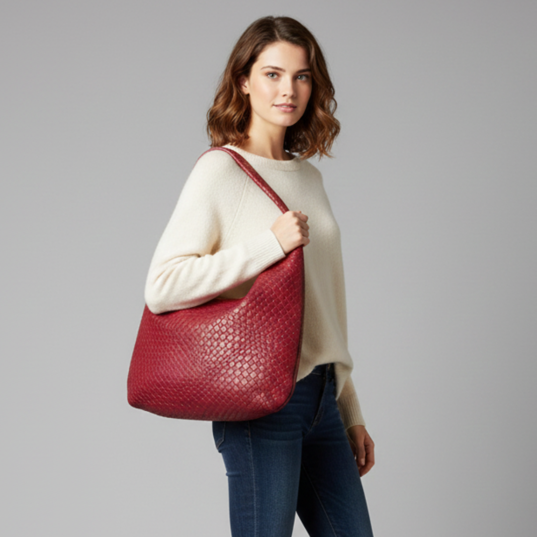 Nordspur | Große Halbmond-Schultertasche