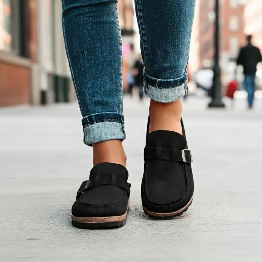 Orthopädische Walkingschuhe aus Wildleder mit Komfort-Sohle – Nordspur OrthoSlipper