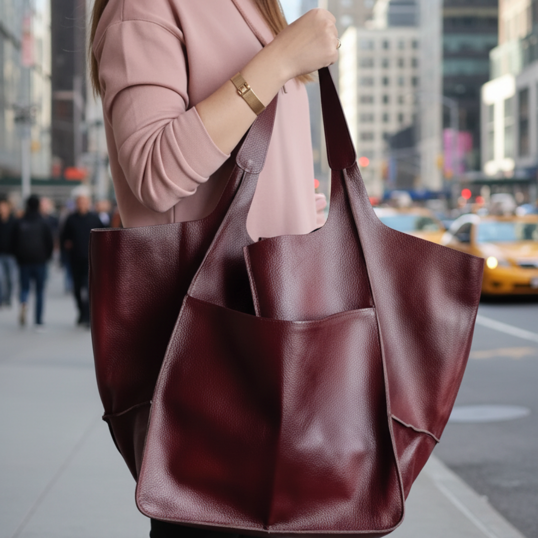 Taschen aus weichem veganem Leder mit großem Stauraum – Elegance Tote