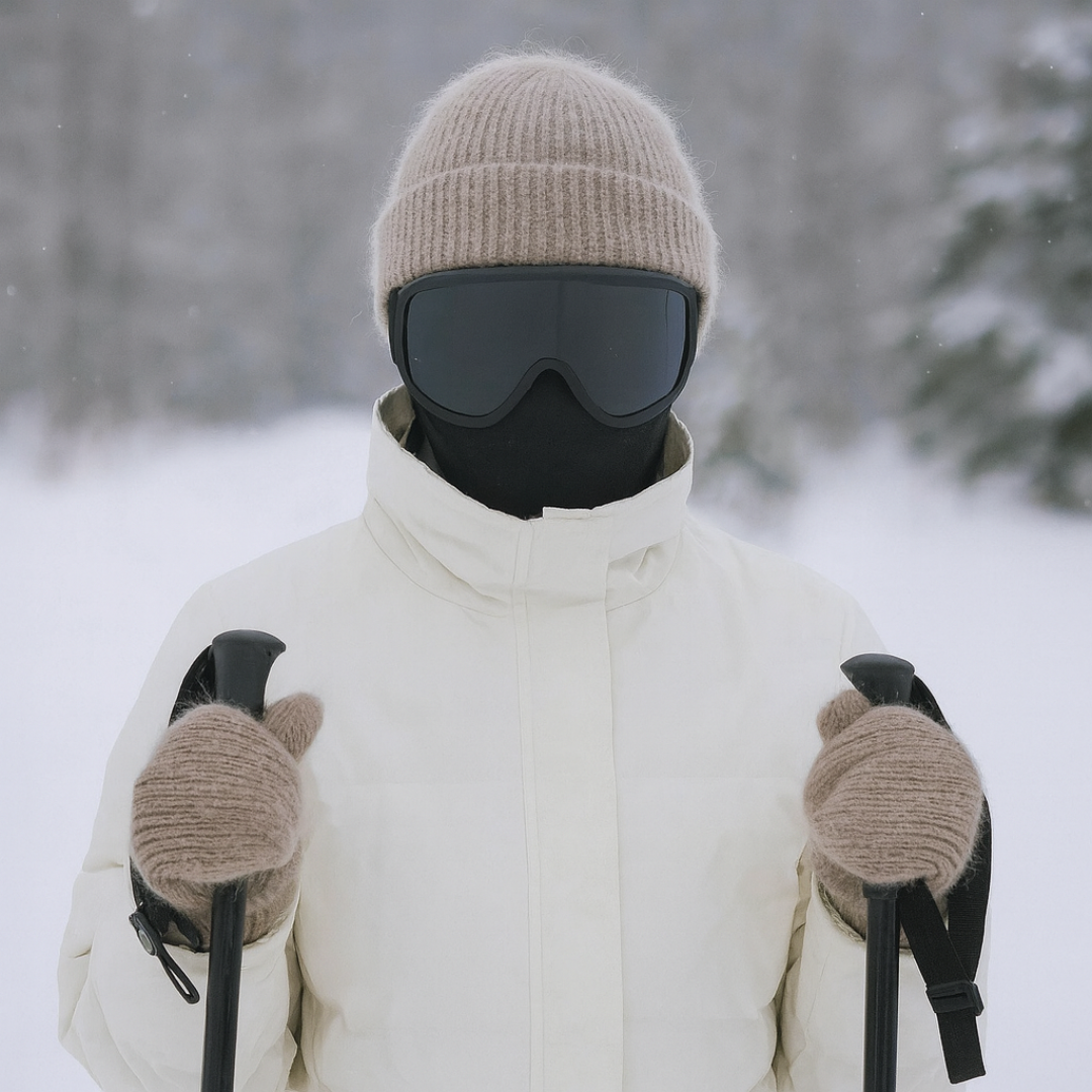 Mütze aus Kaschmirwolle mit Kaninchenfell – WinterWeich