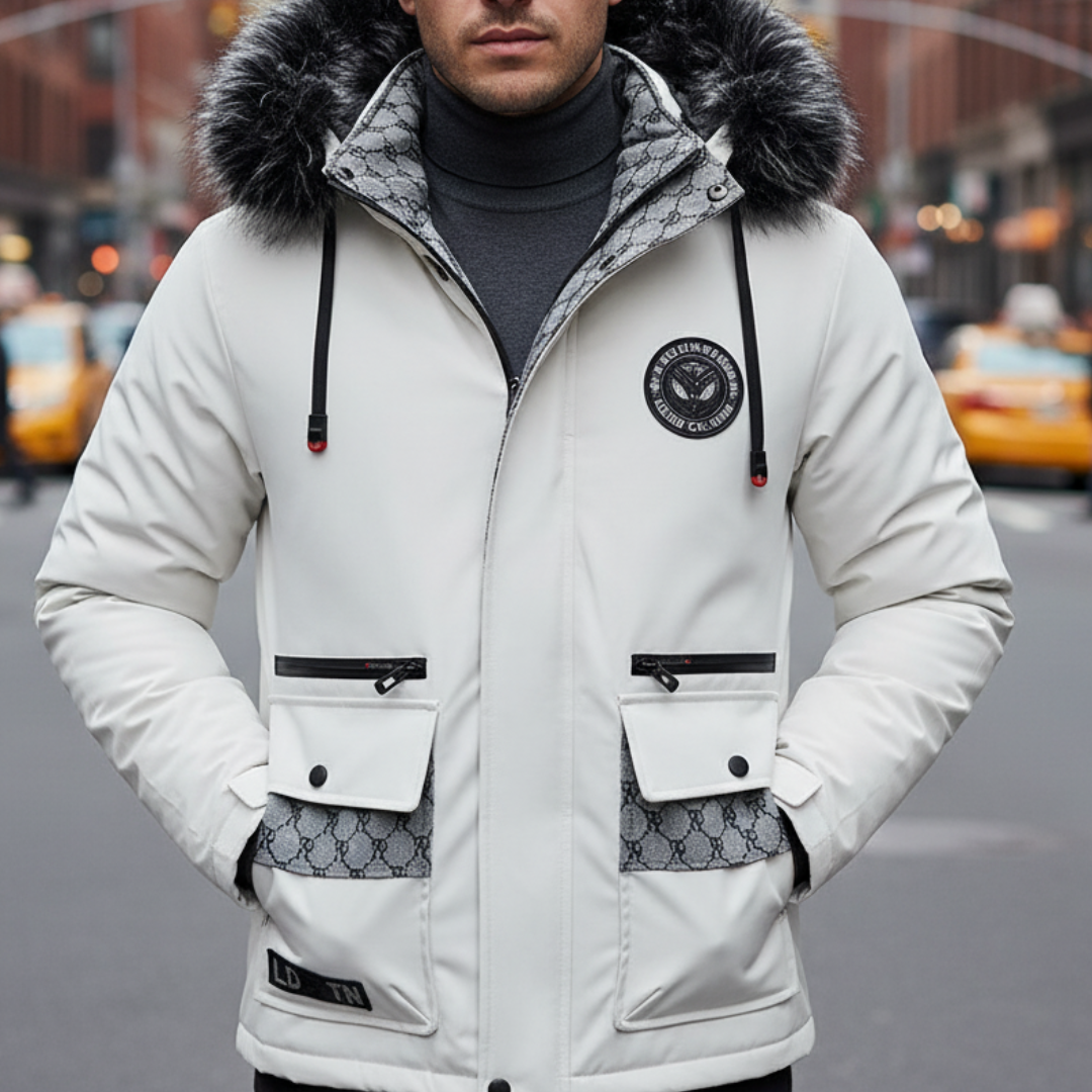 Winter Parka Herren wasserdicht & winddicht mit Kunstfellkapuze – NordFrost Coat
