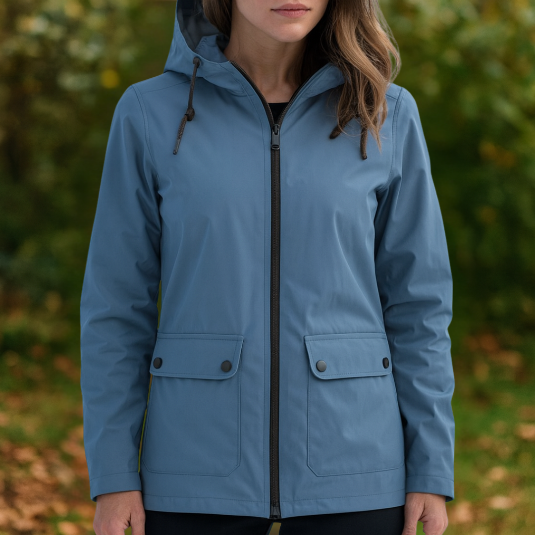 Wasserdichte Damenjacke mit Kapuze & Atmungsaktivem Komfort – RainChic Coat