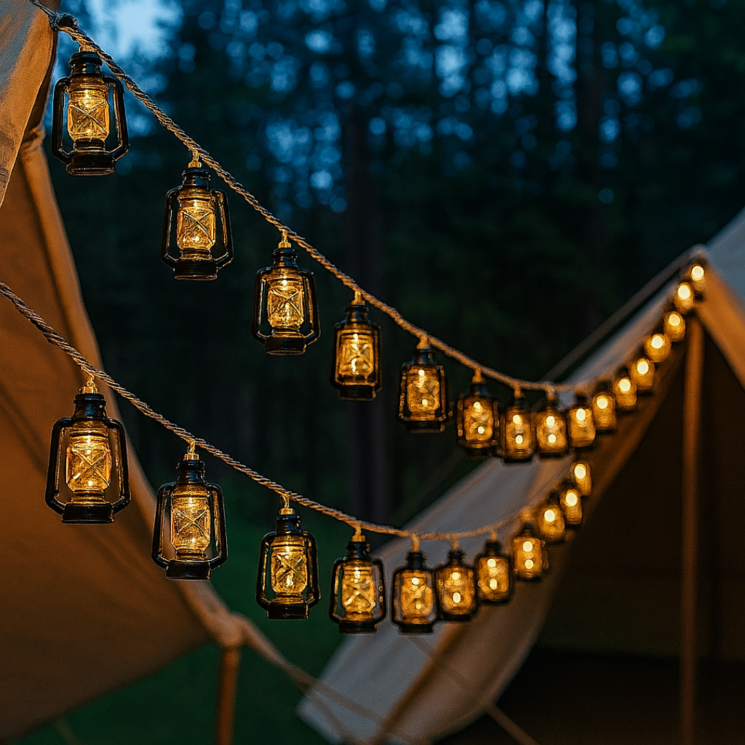 Solar LED Lichterkette Retro Kerosin – LanternGlow