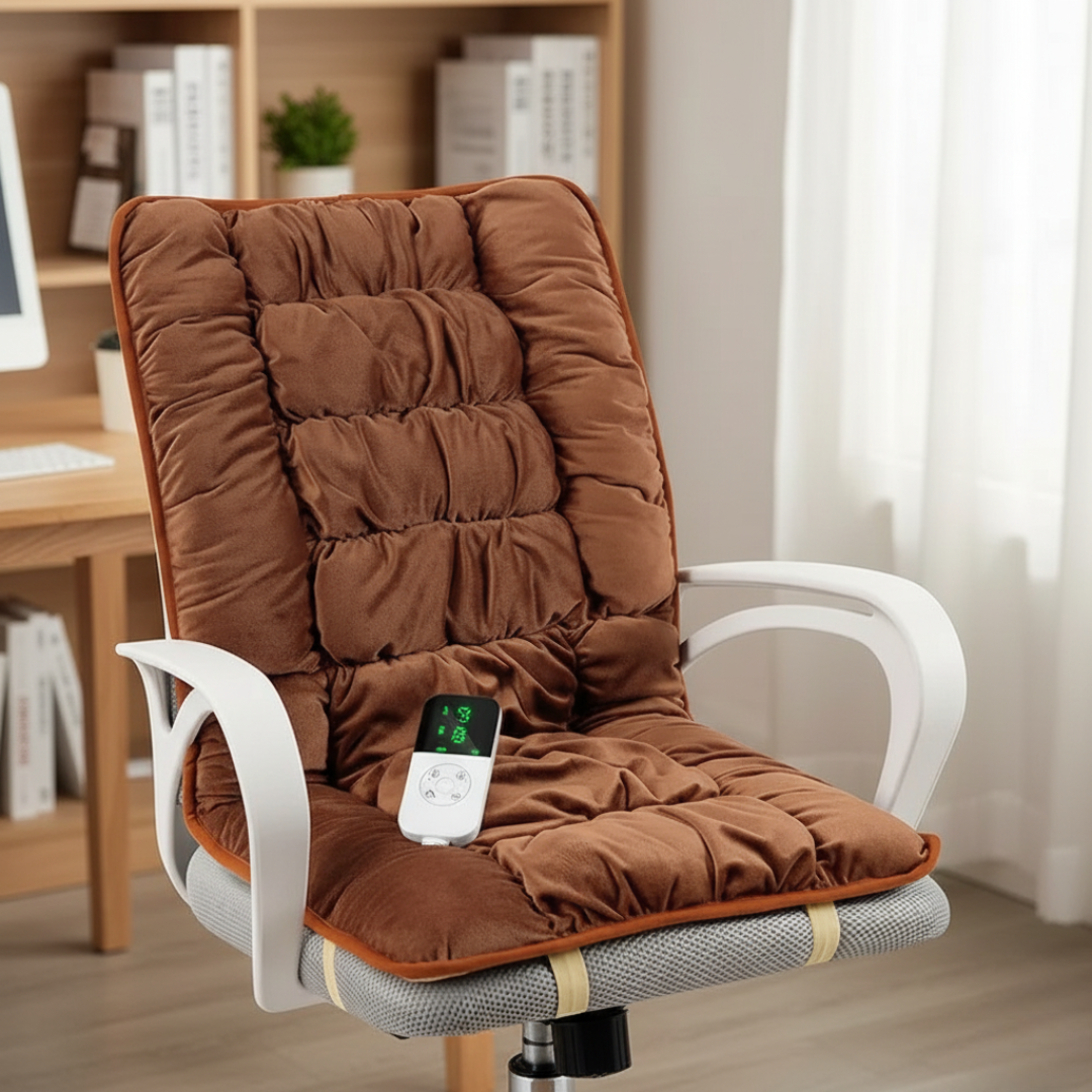 Körperwärmer Sitzauflage elektrisch mit 3 Heizstufen & Timer – ThermoComfort Pad