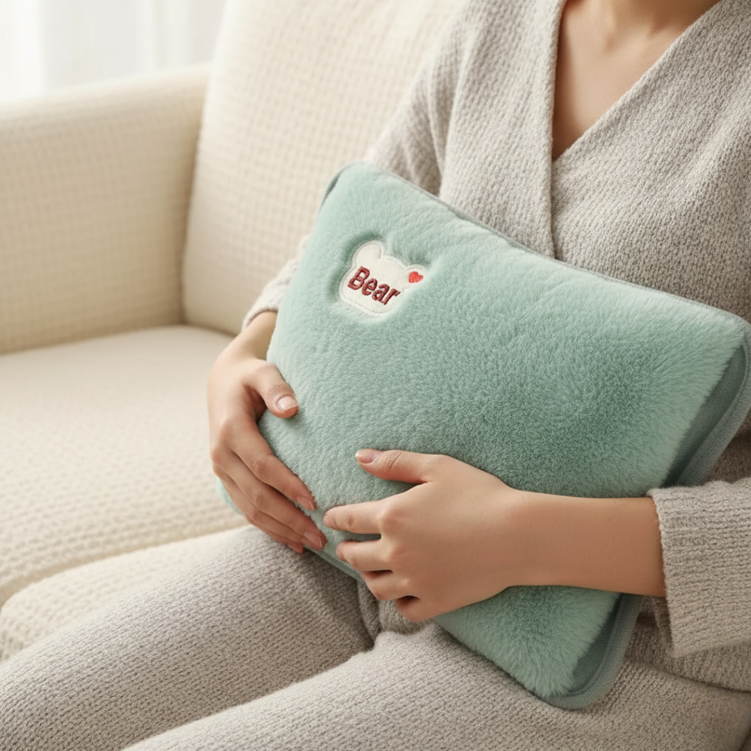 Wärmekissen elektrisch mit USB-Aufladung & Flauschbezug – VelvetWarm HeatPack