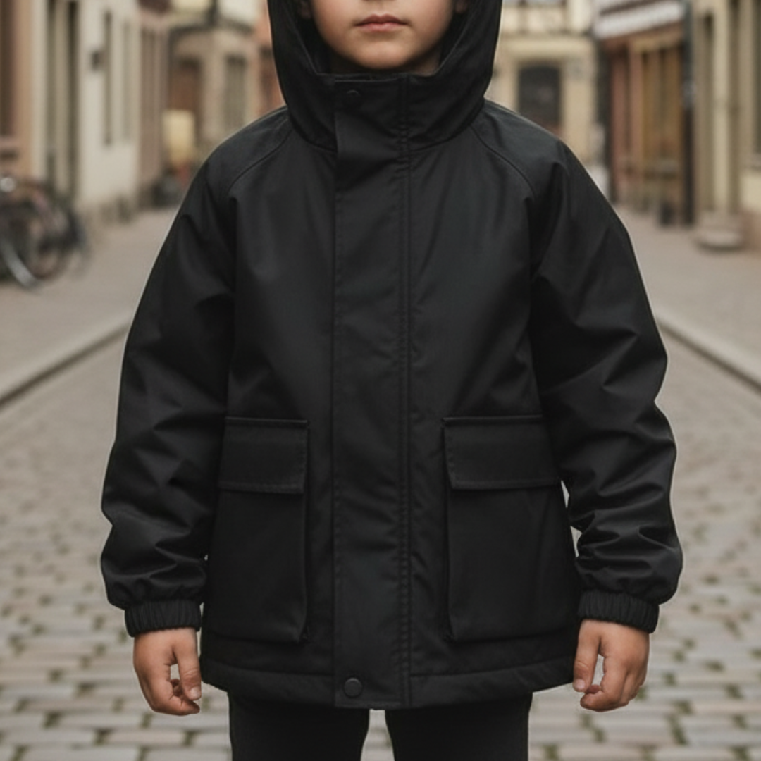 Jacke Jungen wasserdicht mit Kapuze & Reißverschluss für Frühling & Herbst – StormGuard Kids Jacket