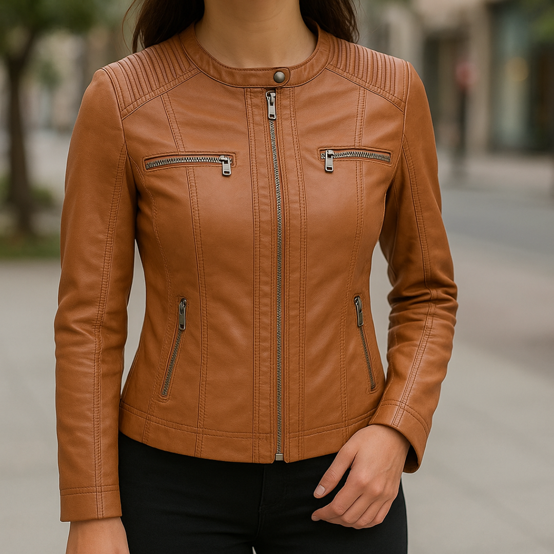 Vegane Damenjacke mit Kapuze & figurbetontem Schnitt – UrbanGrace Jacket