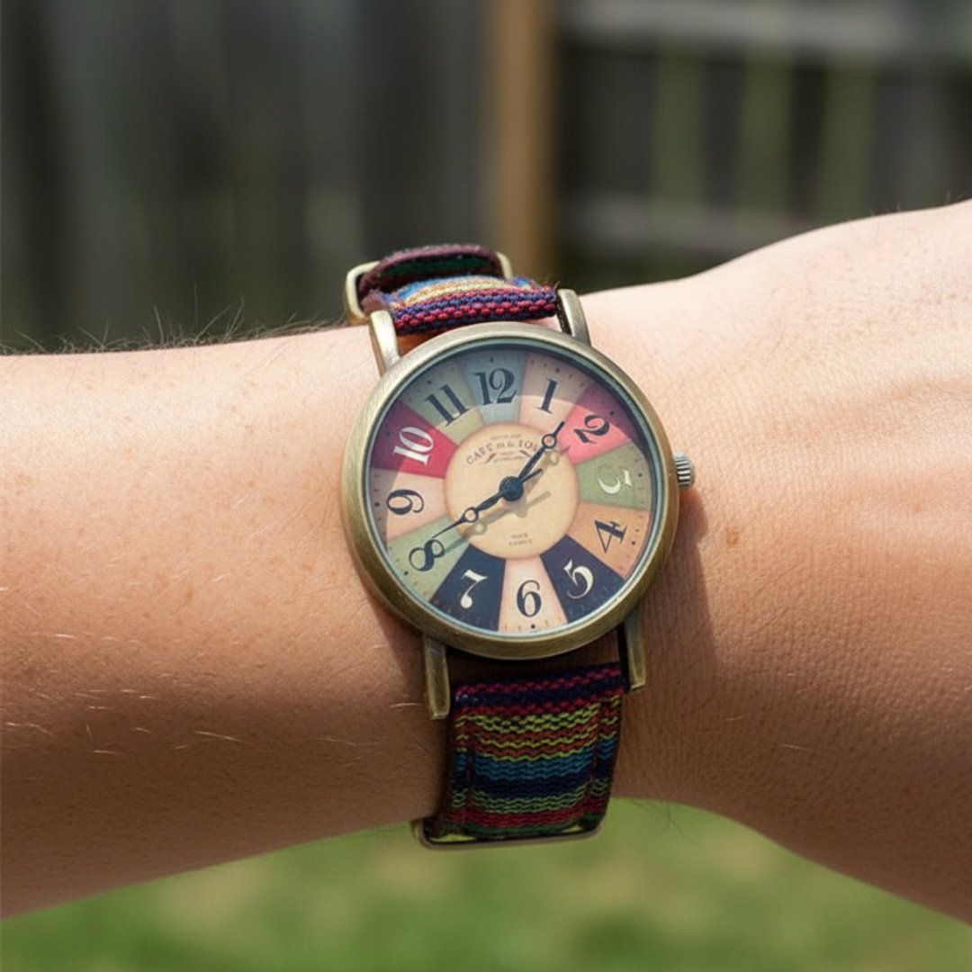 Uhren mit Regenbogen-Design & Vintage-Zifferblatt – Aurora Timepiece