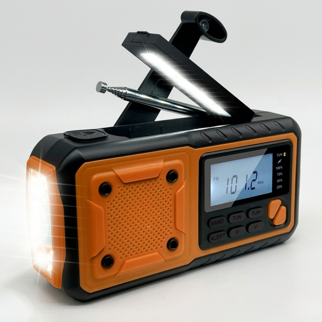 Nordspur | Solavox Tragbares Notfall-Kurbel-Radio