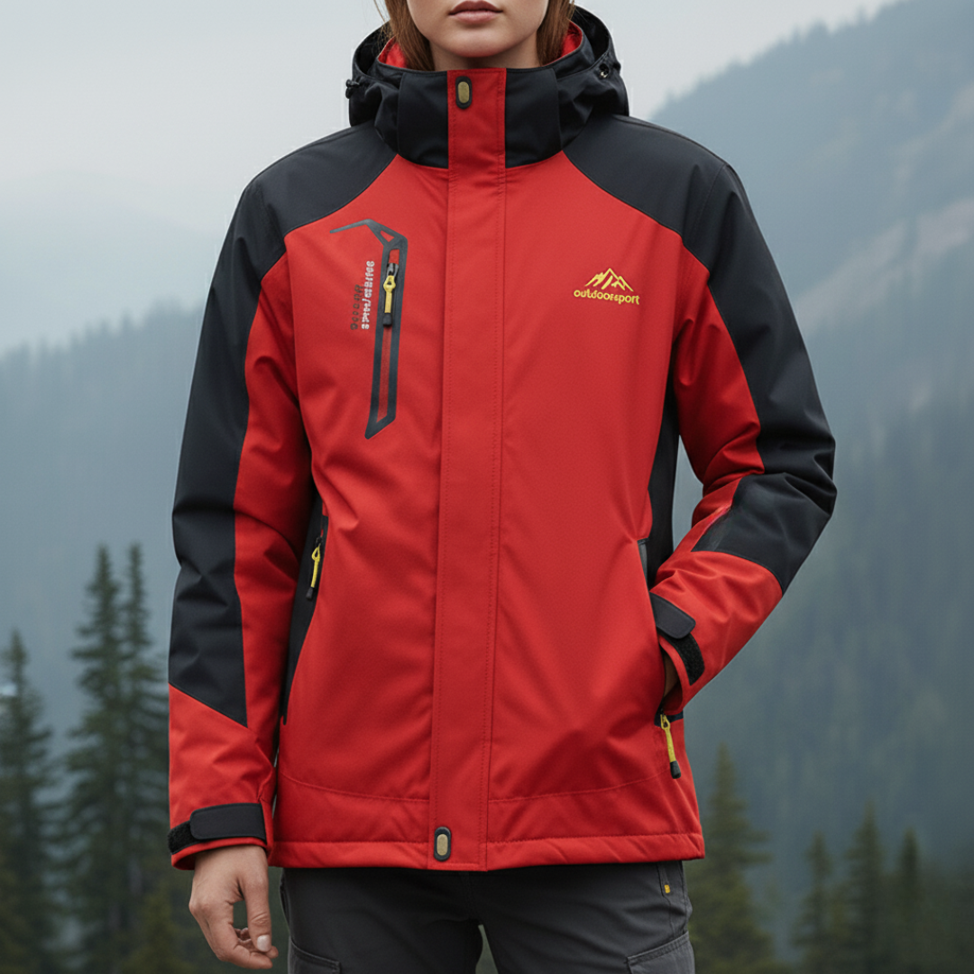 Outdoorjacke Damen wasserdicht & winddicht mit Kapuze – StormPeak Shell