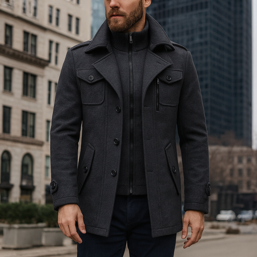 Winterjacke Herren mit Stehkragen & Eleganter Passform – NordSpur München Coat