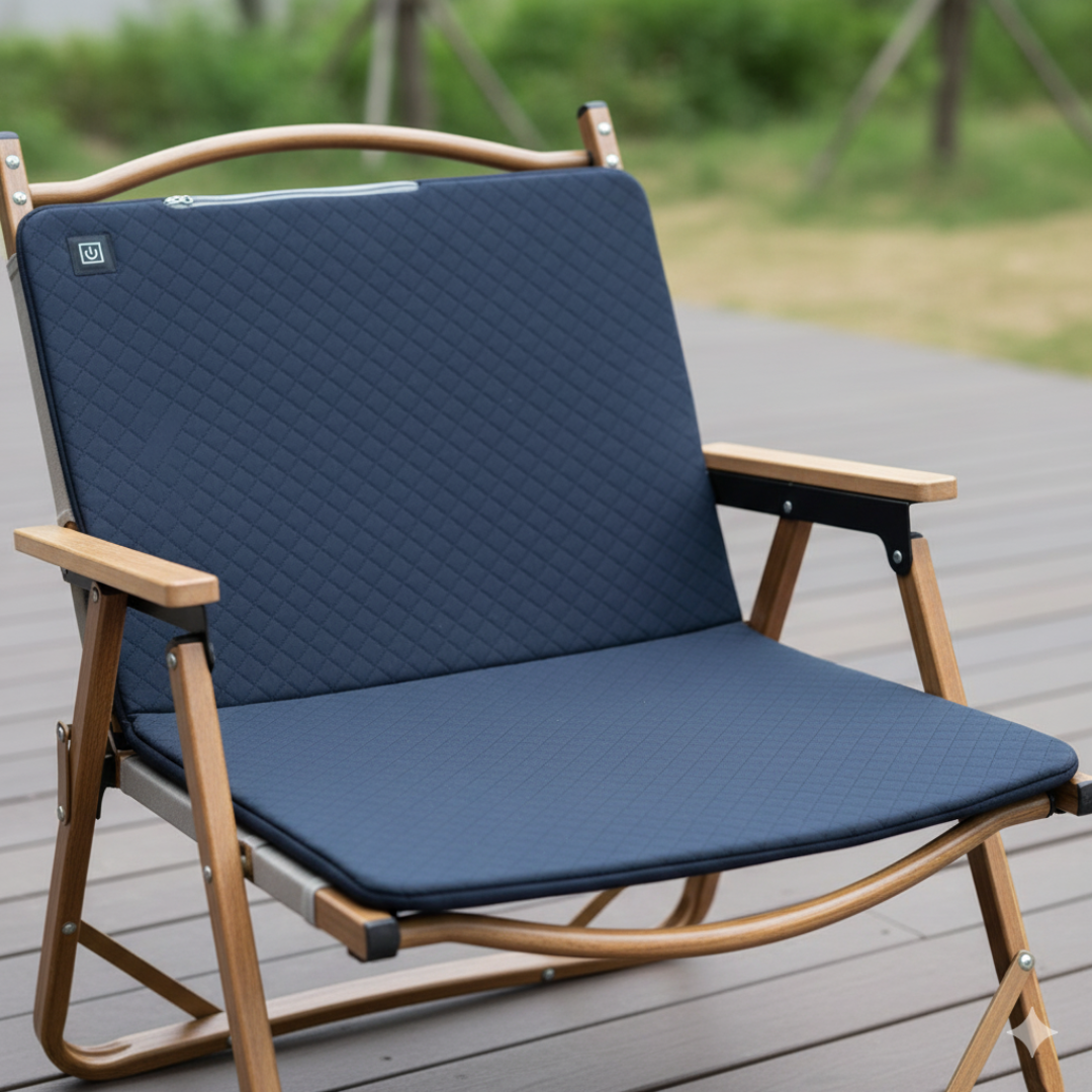 Heizdecke Sitzkissen 45×45 cm mit 4 Heizbereichen & USB-C – ThermoSeat Pad