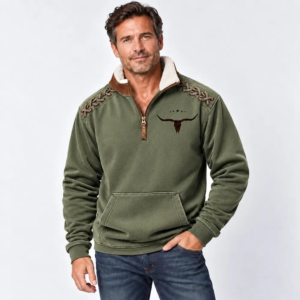 Modernes Herren-Langarmshirt mit 3D-Druck für Herbst/Winter