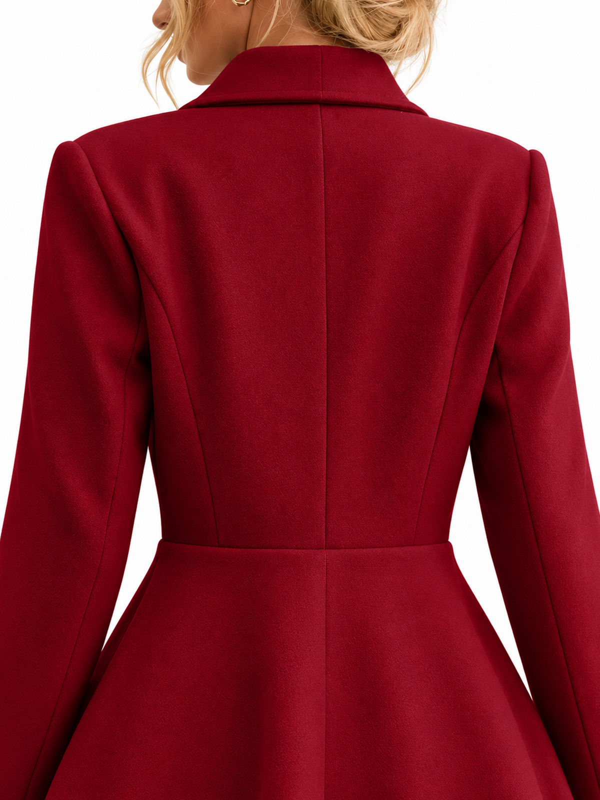 Eleganter taillierter Mantel für Damen mit Reverskragen