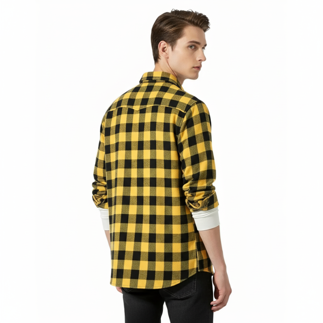 Herren Flanellhemd mit Karomuster | Leichtes Overshirt