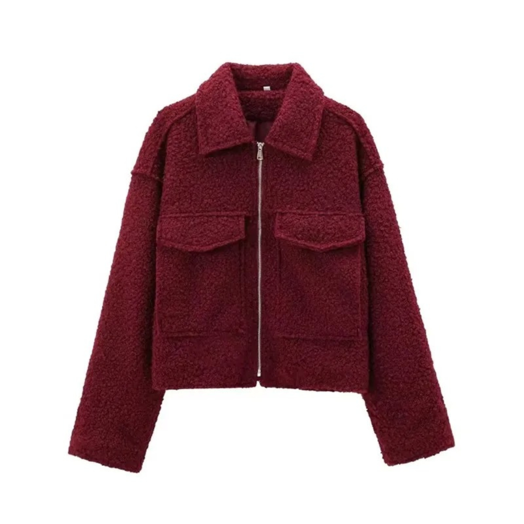 Damen Fleecejacke mit Reißverschluss – Westmere SoftWool Jacke mit Taschen