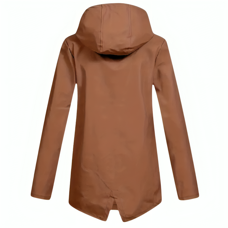Wasserdichter Damenmantel mit Fleece-Futter und Kapuze – Warme Winter-Regenjacke