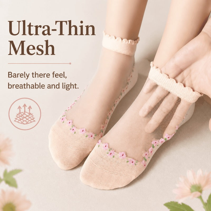 Süße Spitzensocken mit Rüschen