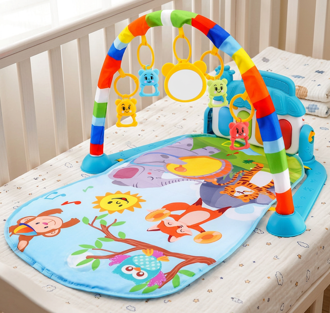 Baby Musik Spielbogen mit Klavier – Interaktive sensorische Aktivitätsmatte (0–24 Monate)