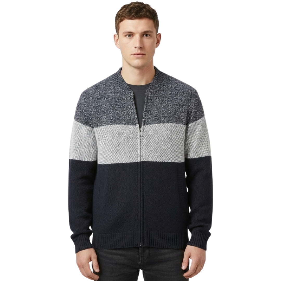 Nordspur | Herren-Strickcardigan mit Reißverschluss