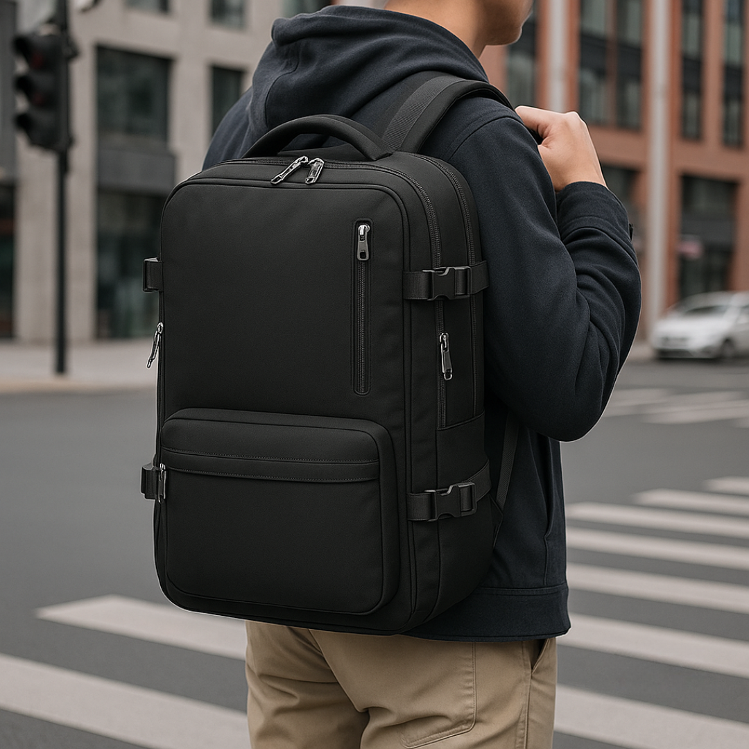 Reisetaschen Rucksack wasserdicht mit USB-Anschluss & Diebstahlschutz – SafeTrip Pack