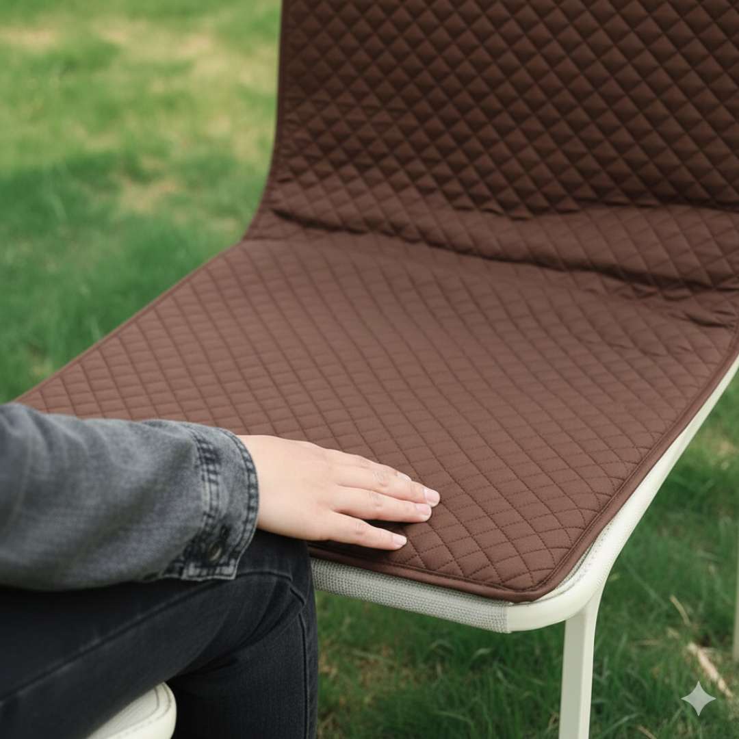 Heizdecke Sitzkissen 45×45 cm mit 4 Heizbereichen & USB-C – ThermoSeat Pad