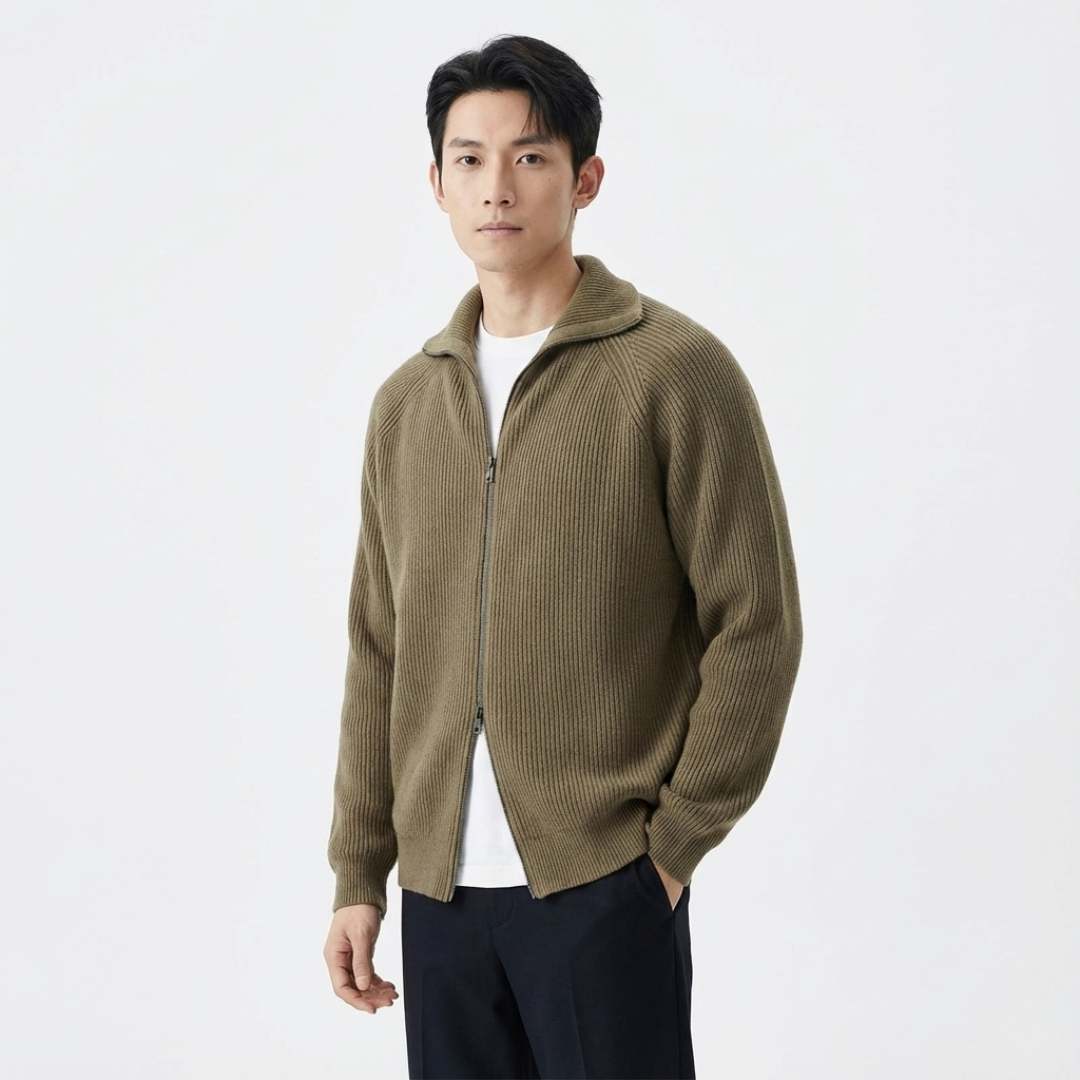 Nordspur | Dicke Strickjacke mit Reißverschluss
