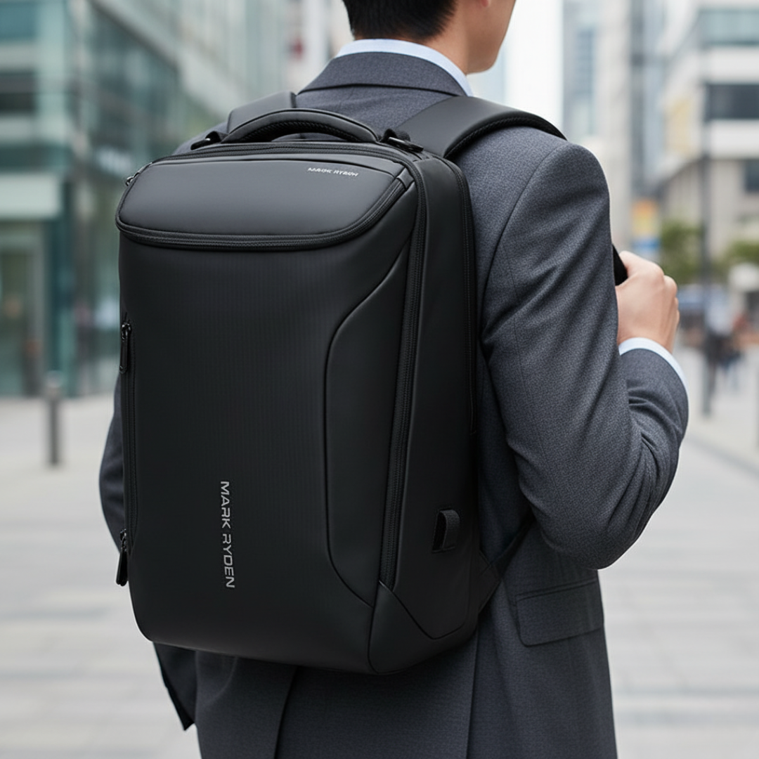 Taschen Laptop-Rucksack wasserdicht mit USB-Port & Multi-Carry Design – TechGuard Pack