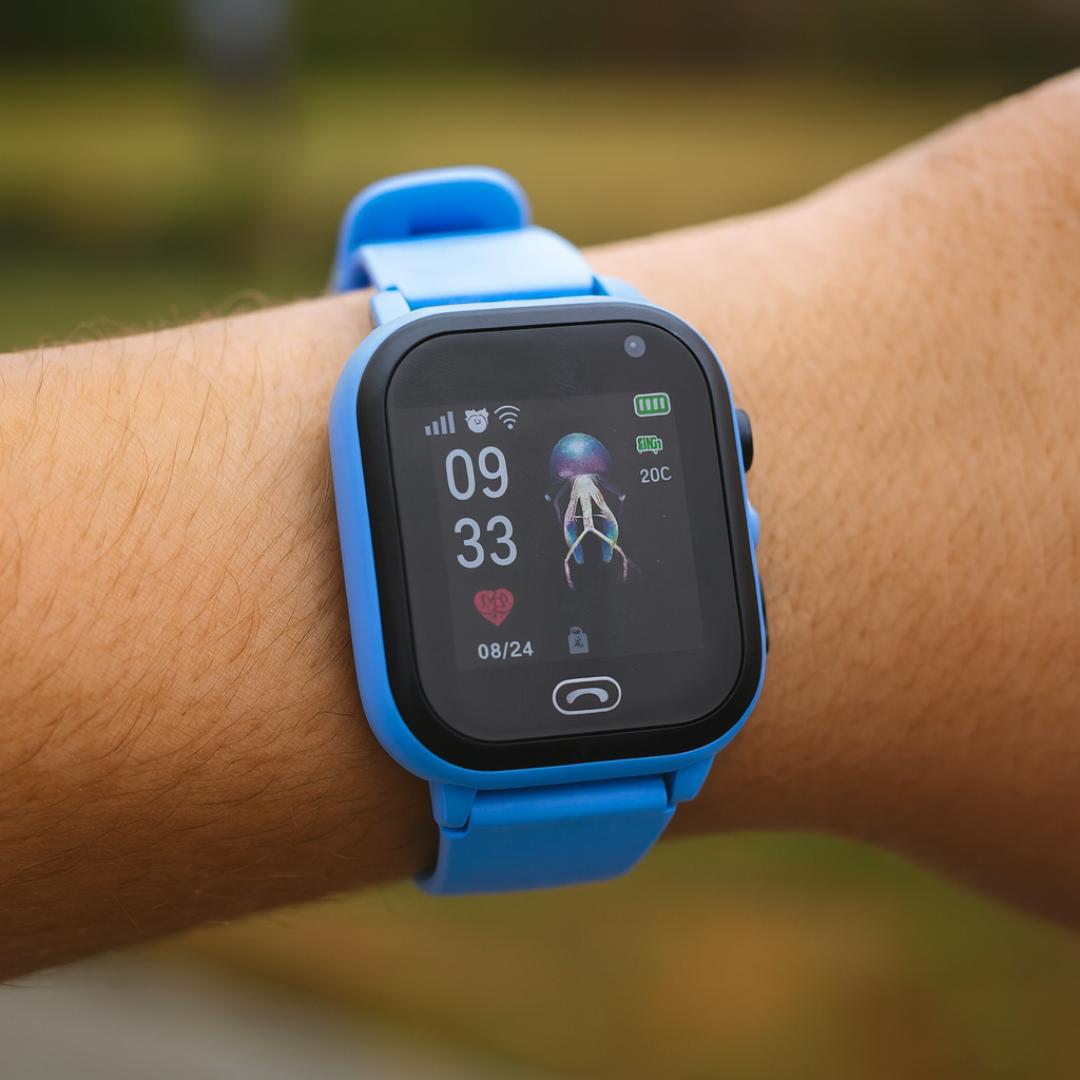 Kinder GPS-Smartwatch mit Videoanruf, Kamera & SOS-Funktion – SafeTrack Watch