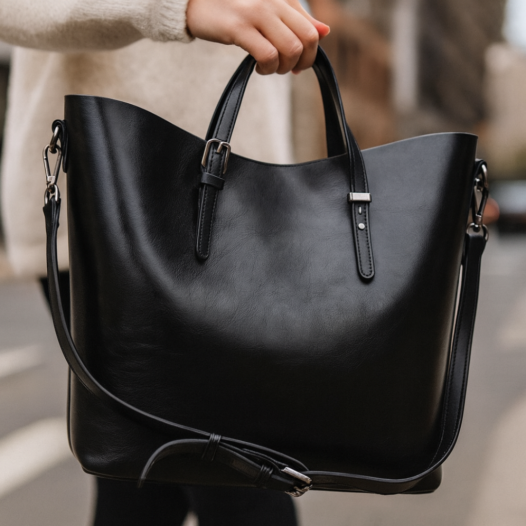 Schultertasche aus Kunstleder mit großem Stauraum & Vintage-Design – AristoBag