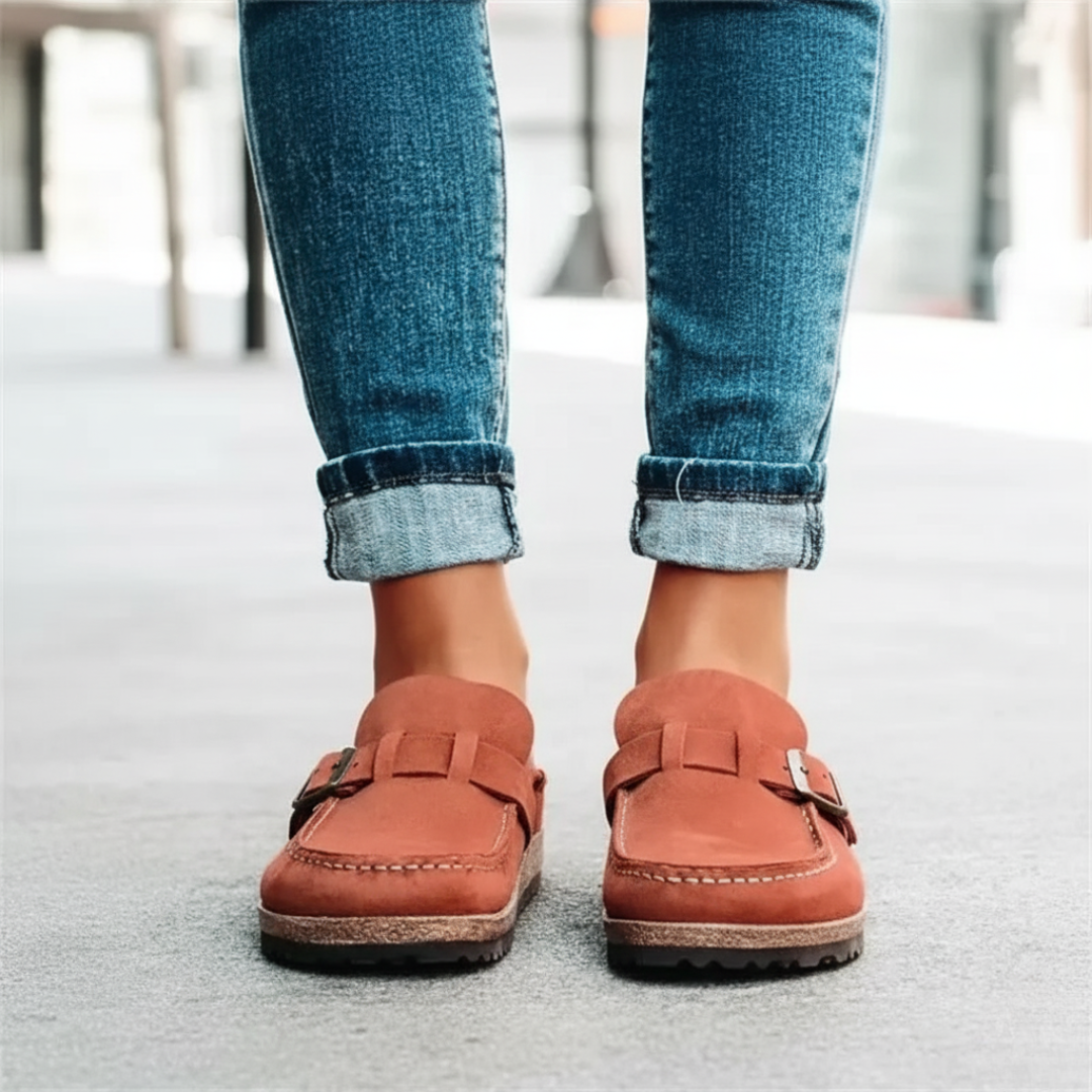 Orthopädische Walkingschuhe aus Wildleder mit Komfort-Sohle – Nordspur OrthoSlipper