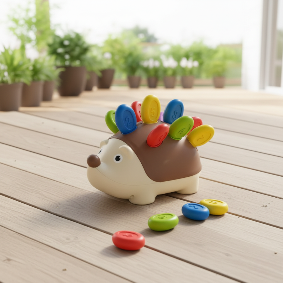 Spielzeug Igel Steckspiel mit Zahlen & Farben – LernSpaß Igel