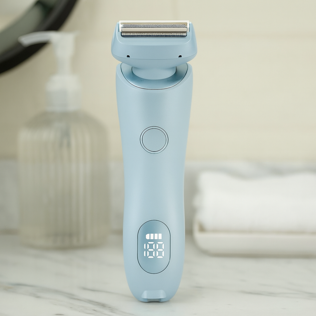 Elektrischer Rasierer Damen 2-in-1 wasserdicht mit LED-Display & Typ-C Schnellladung – SilkGlow Shaver