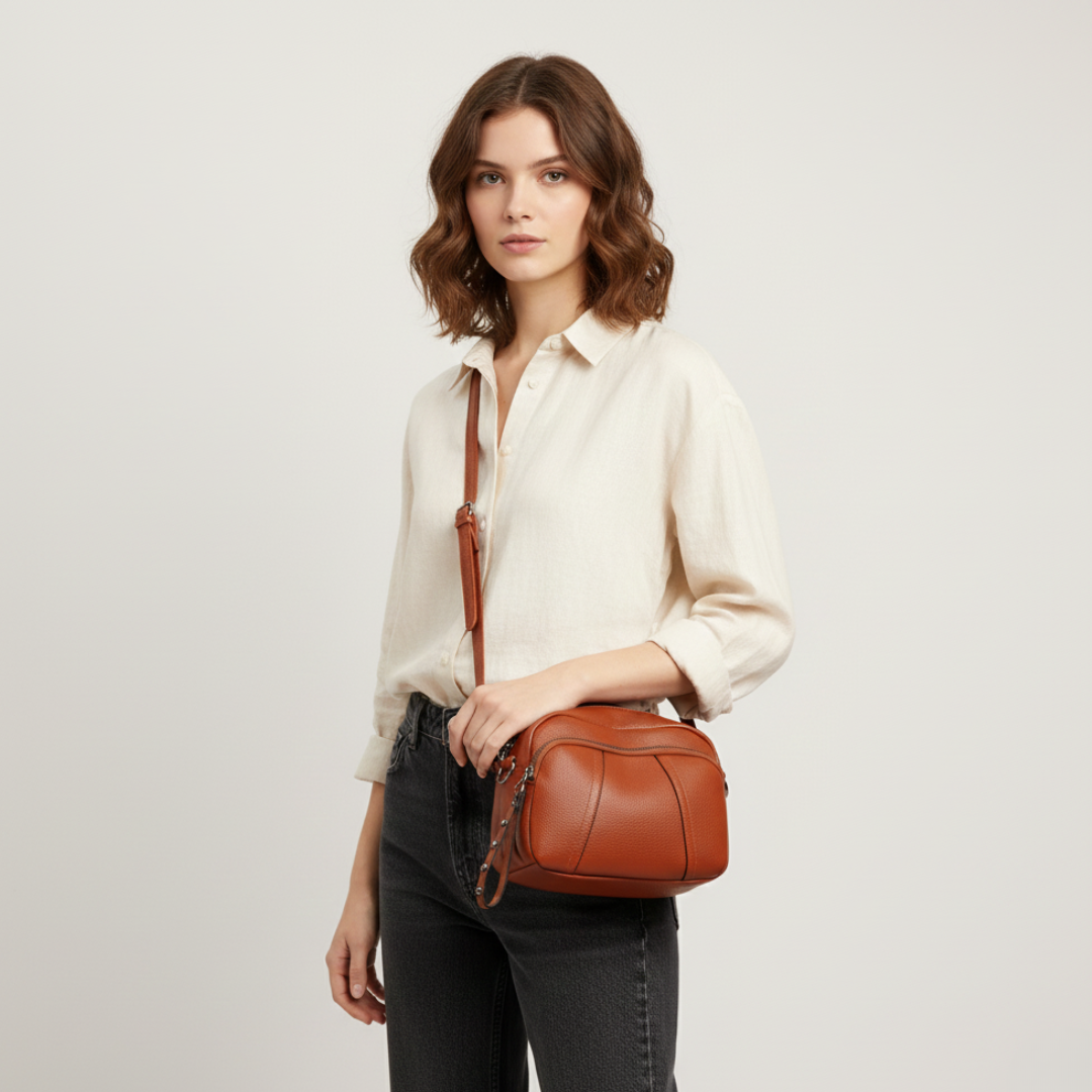 Nordspur | Weiche Satchel-Tasche in genarbter Optik