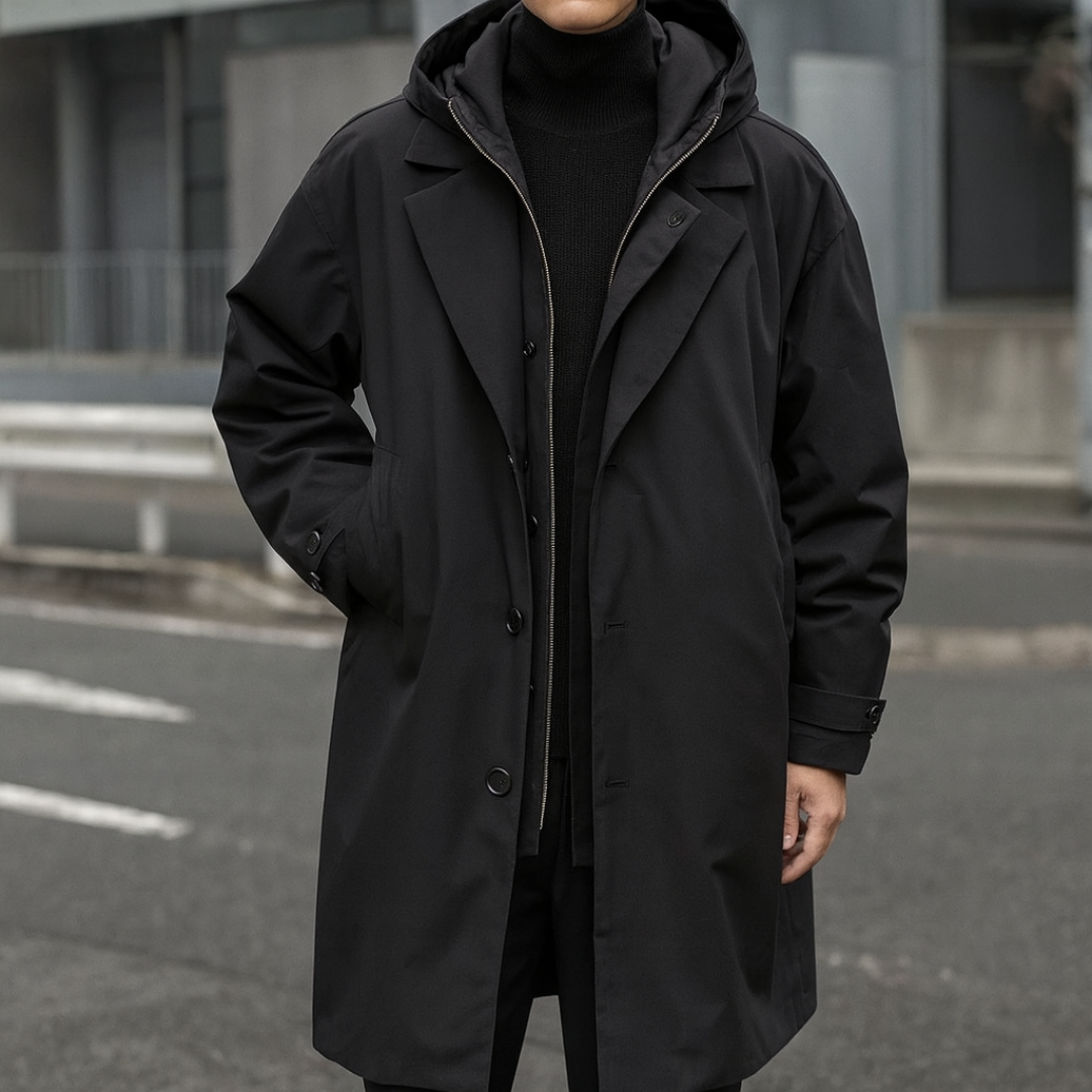 Wind- & Wasserdichte Herbstjacke mit Kapuze – StormGuard Coat