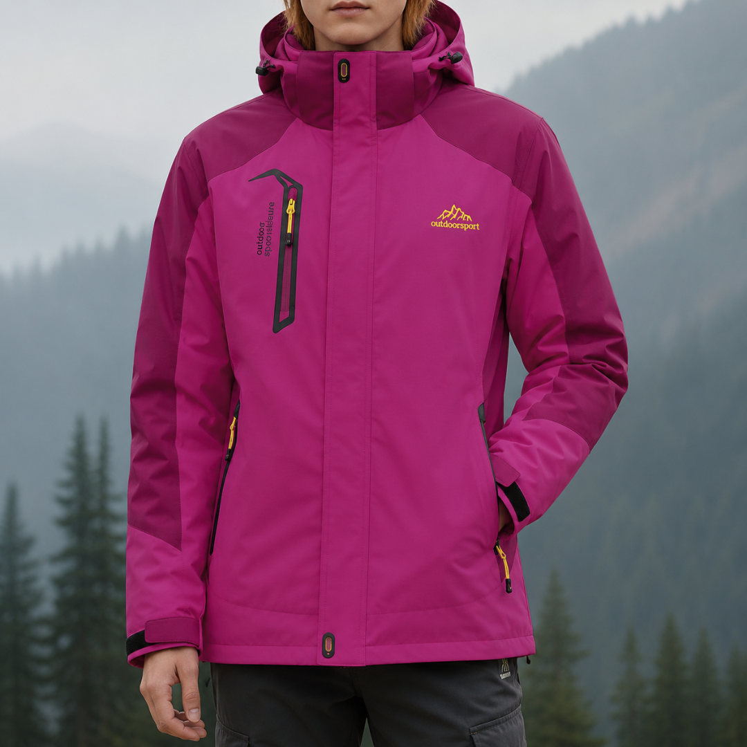 Outdoorjacke Damen wasserdicht & winddicht mit Kapuze – StormPeak Shell