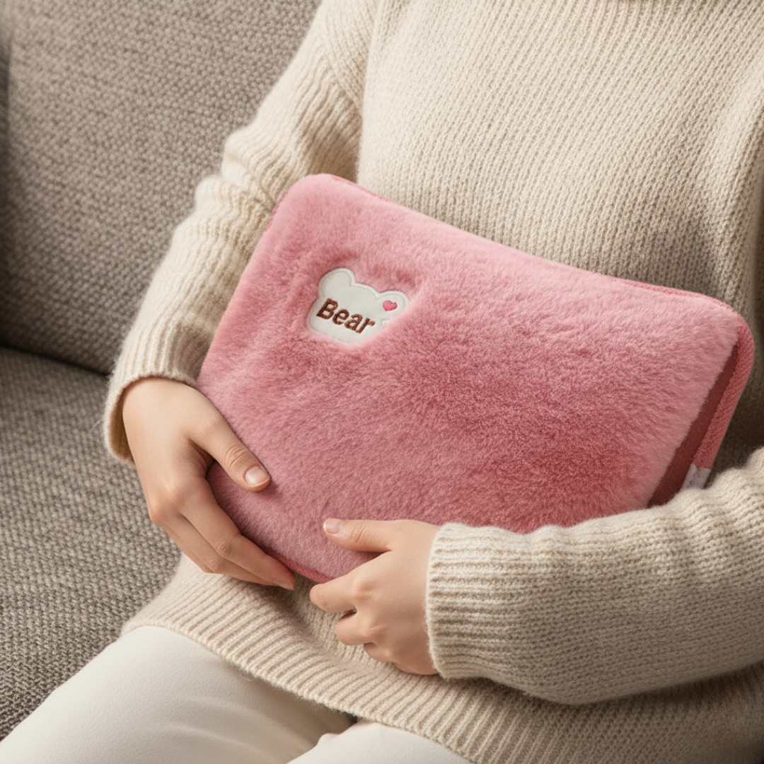 Wärmekissen elektrisch mit USB-Aufladung & Flauschbezug – VelvetWarm HeatPack