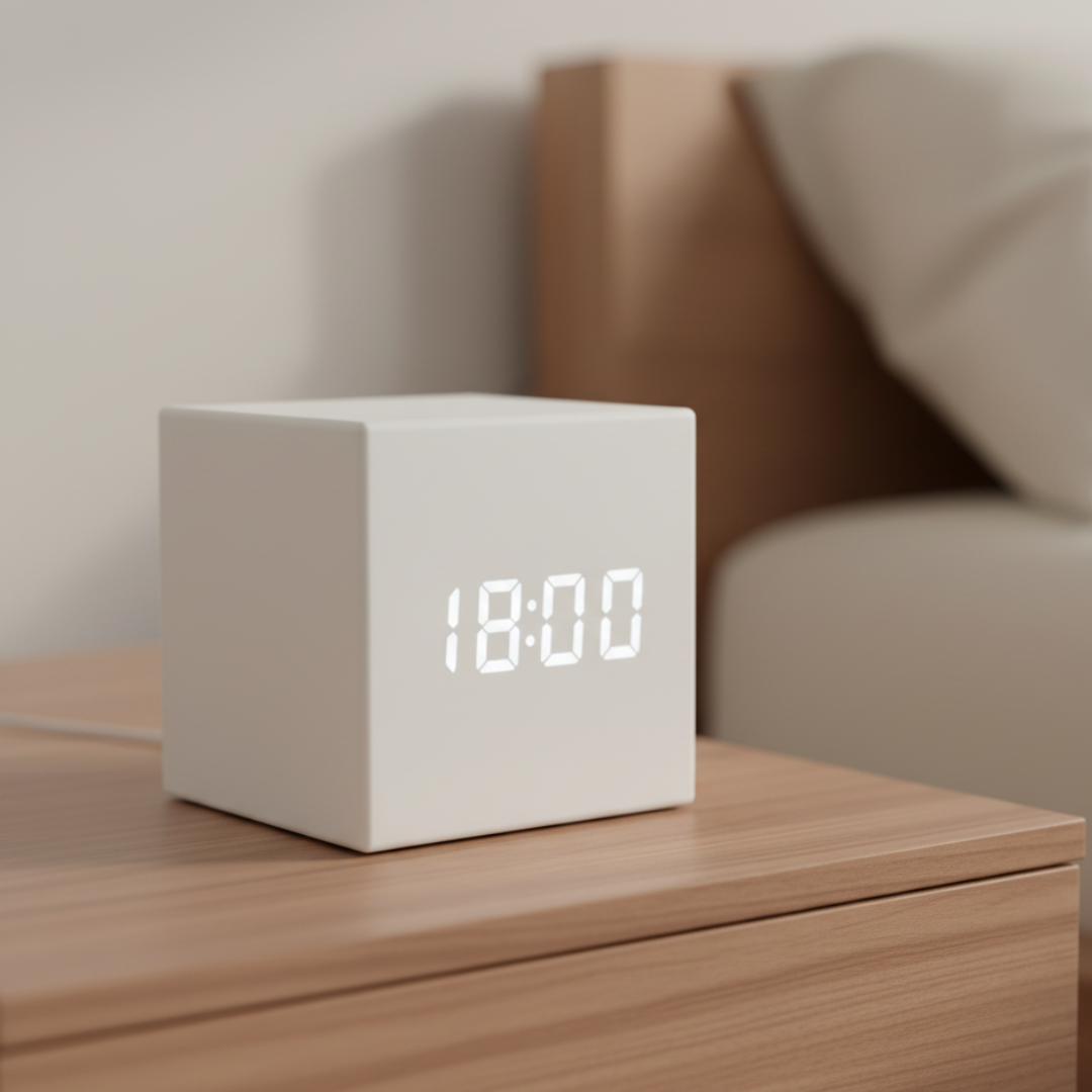Digitaler Wecker mit LED-Anzeige & Sprachsteuerung – CubeGlow Clock