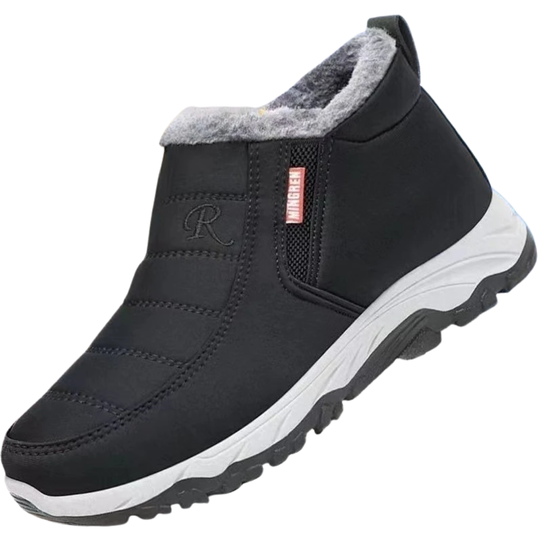 WinterBoots: Männer und Frauen Easy Slip-On Fleece gefütterte Winterstiefel
