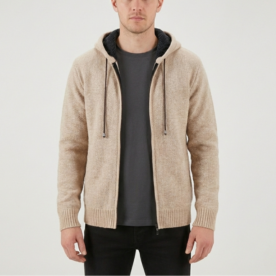 Nordspur | Herren Casual-Cardigan mit Reißverschluss