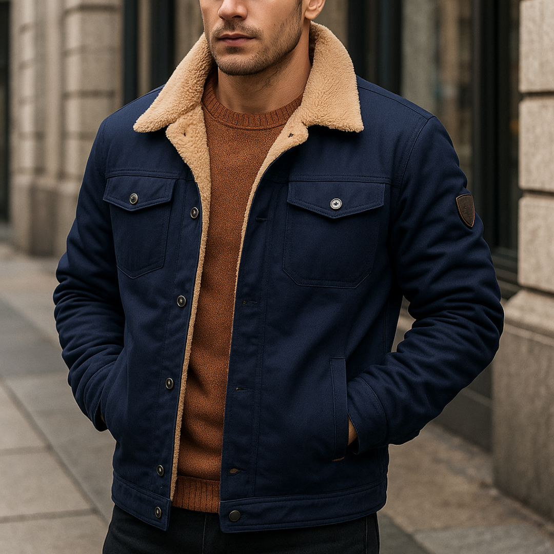 Winter Bomberjacke mit Fleece-Futter & Taschen – NordHaven Coat
