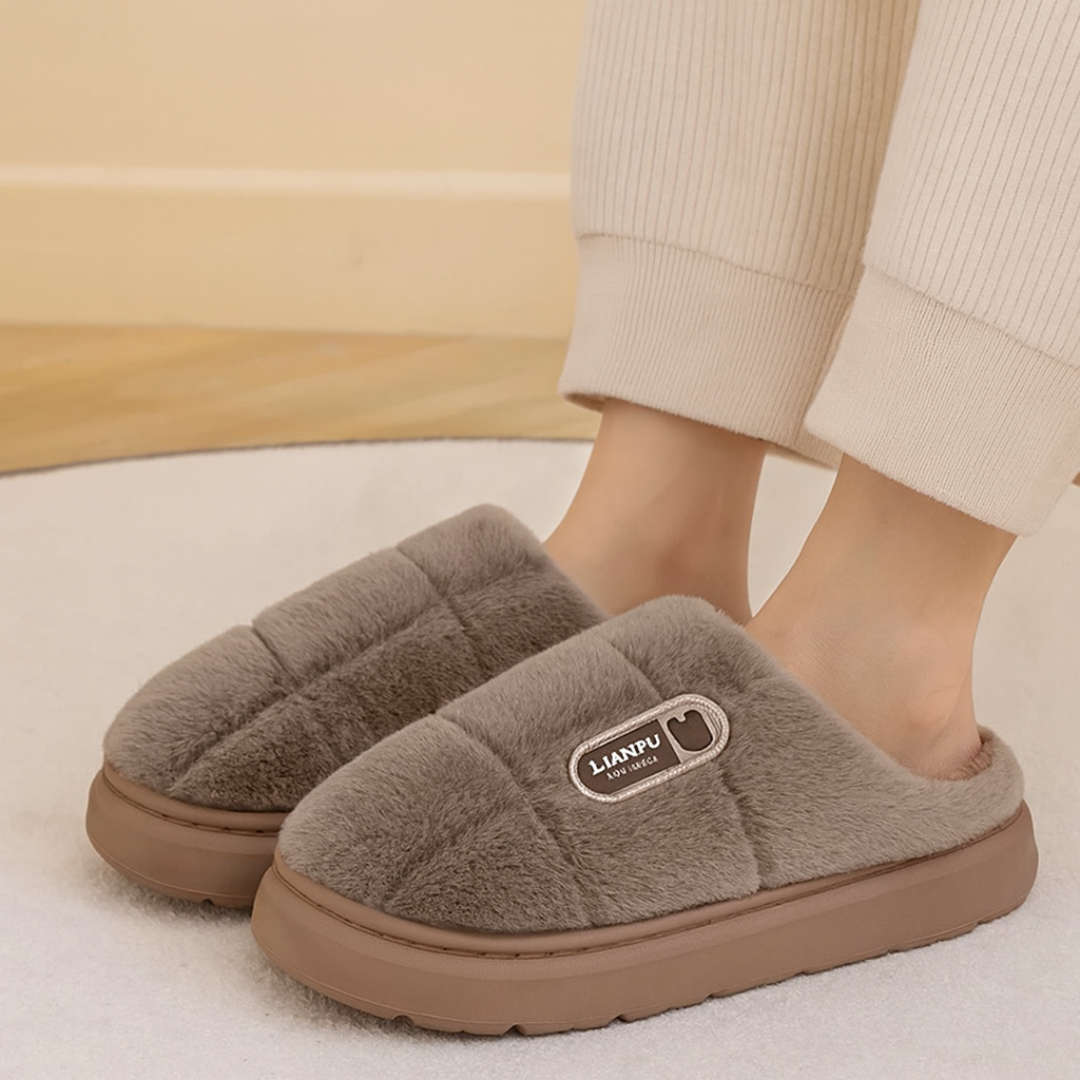 Hausschuhe Winter Warm mit dicker Sohle – KomfortMaxi