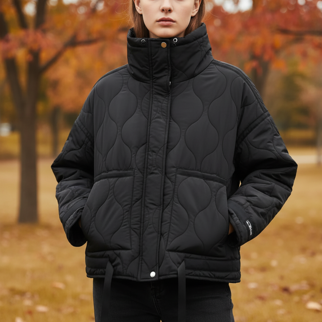 Mantel Damen mit Reißverschluss & großen Taschen – WinterLoom Jacket