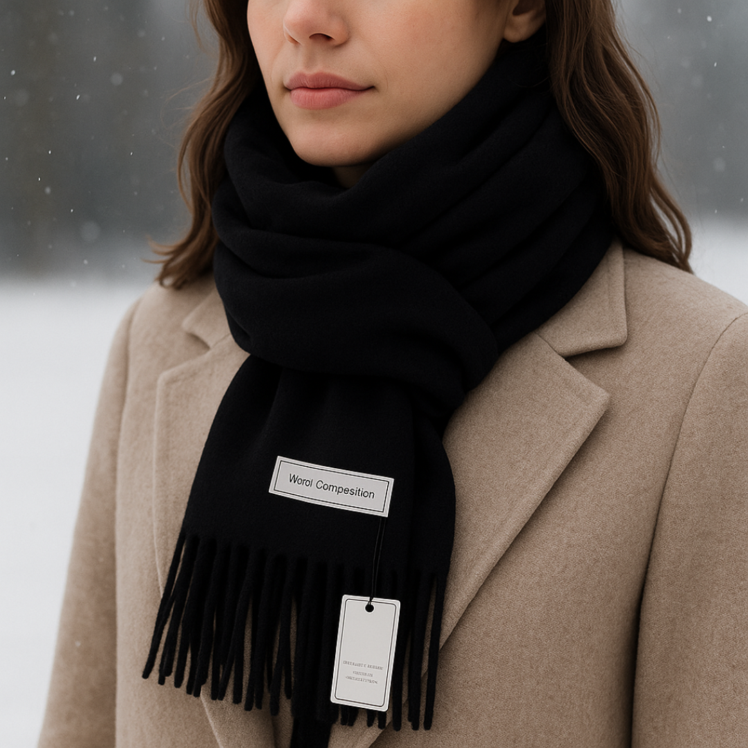 Wintermantel Schal Damen – WollSoft Élan