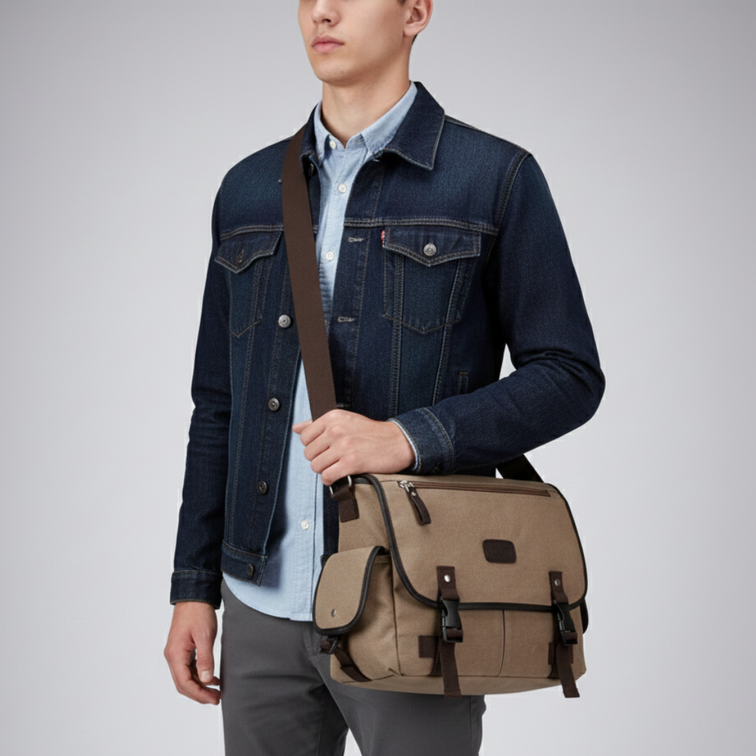 Nordspur | Retro Canvas Messenger Tasche