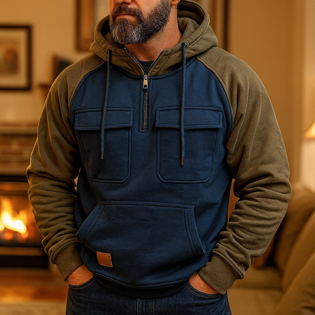 Winter Hoodie mit Kapuze & Multifunktionstaschen – NordHaven Hoodie